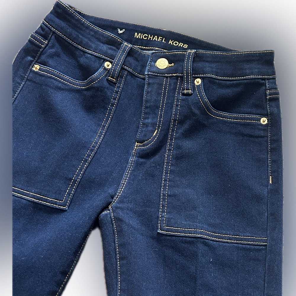 Michael Kors Selma Straight Leg Jeans | Blue Midnight | Size 2 - Picture 4 of 6